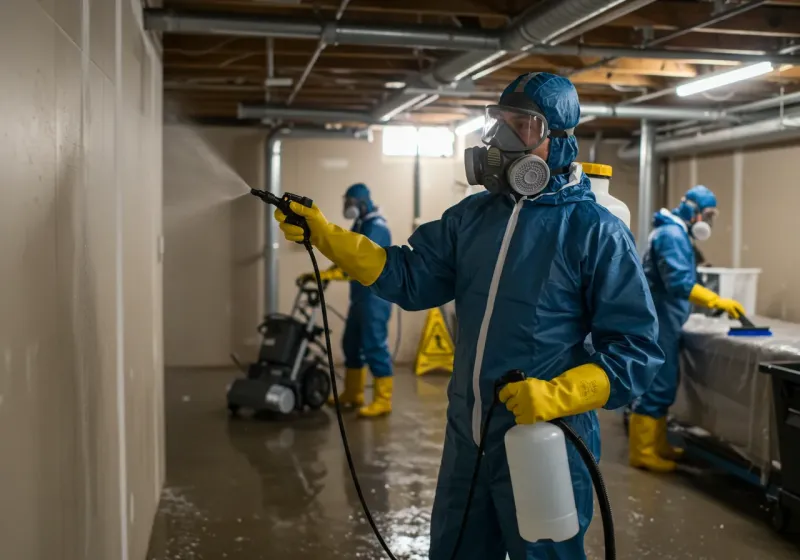 Basement Sanitization and Antimicrobial Treatment process in Salem, OR