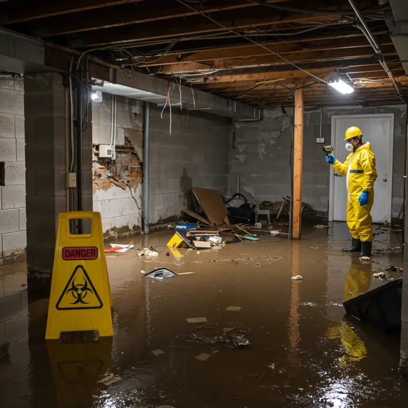 Flooded Basement Electrical Hazard in Salem, OR Property