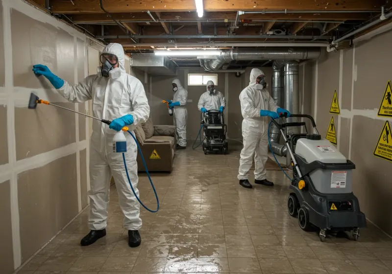 Basement Moisture Removal and Structural Drying process in Salem, OR